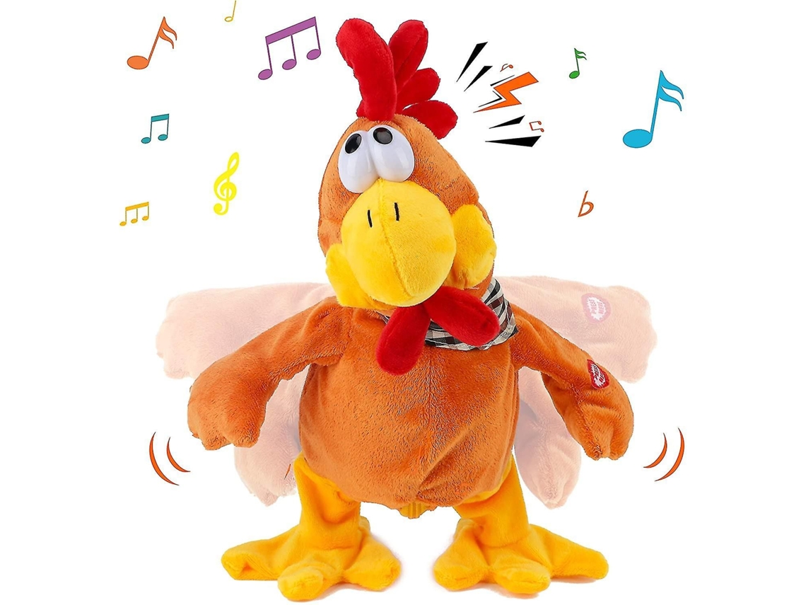 Galinha Elétrica de Pelúcia Que Cacareja, Musical, Anda, Canta e Acena