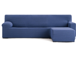 Capa de Chaise Longue Direita para Braço Curto EYSA Premium Jaz Tecido Multielástico (250-360 cm - Poliéster e Algodão - Azul)