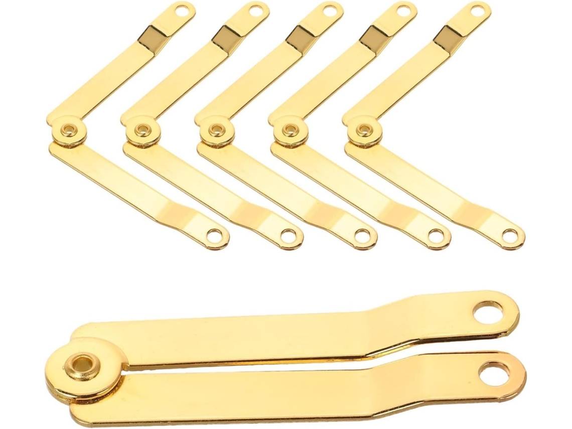 Conjunto De 6 Dobradiças Ferro Reforçadas Para Suporte Tampa Dobrável, Ideal Para Caixas De Madeira, Baús, Brinquedos E