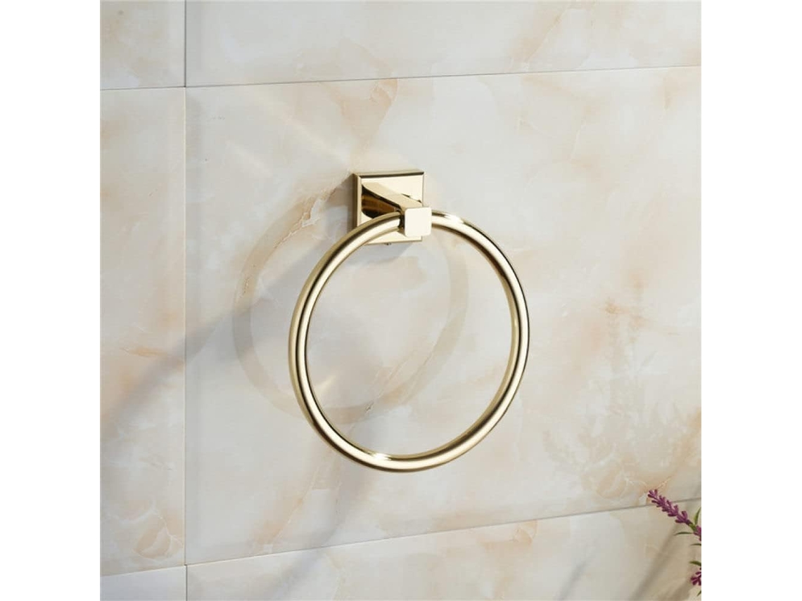 Porta-toalhas De Banheiro, Argola De Toalha Em Latão Dourado