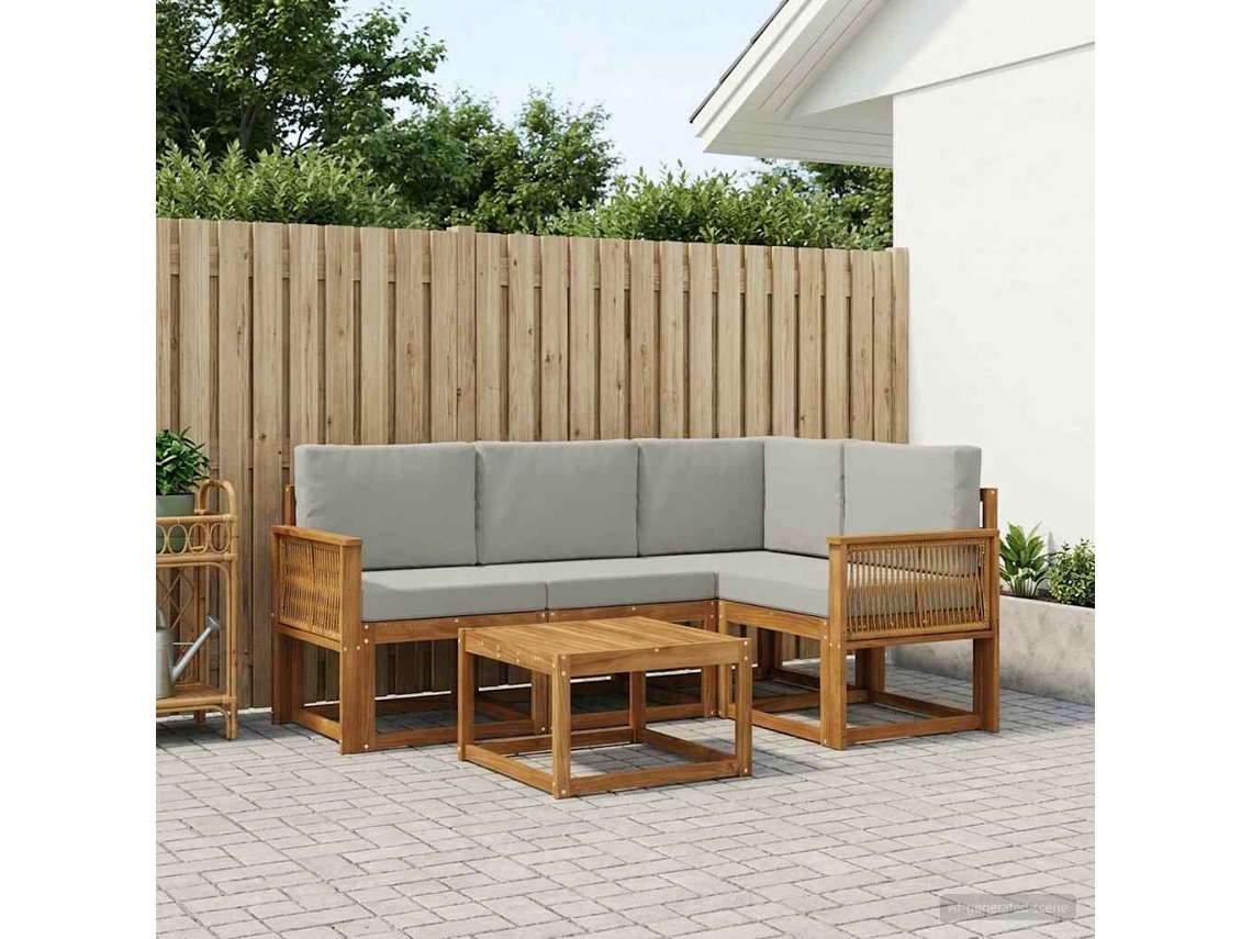 Vidaxl Conjunto De Sofás Para Exterior 5 Unid. Poliéster