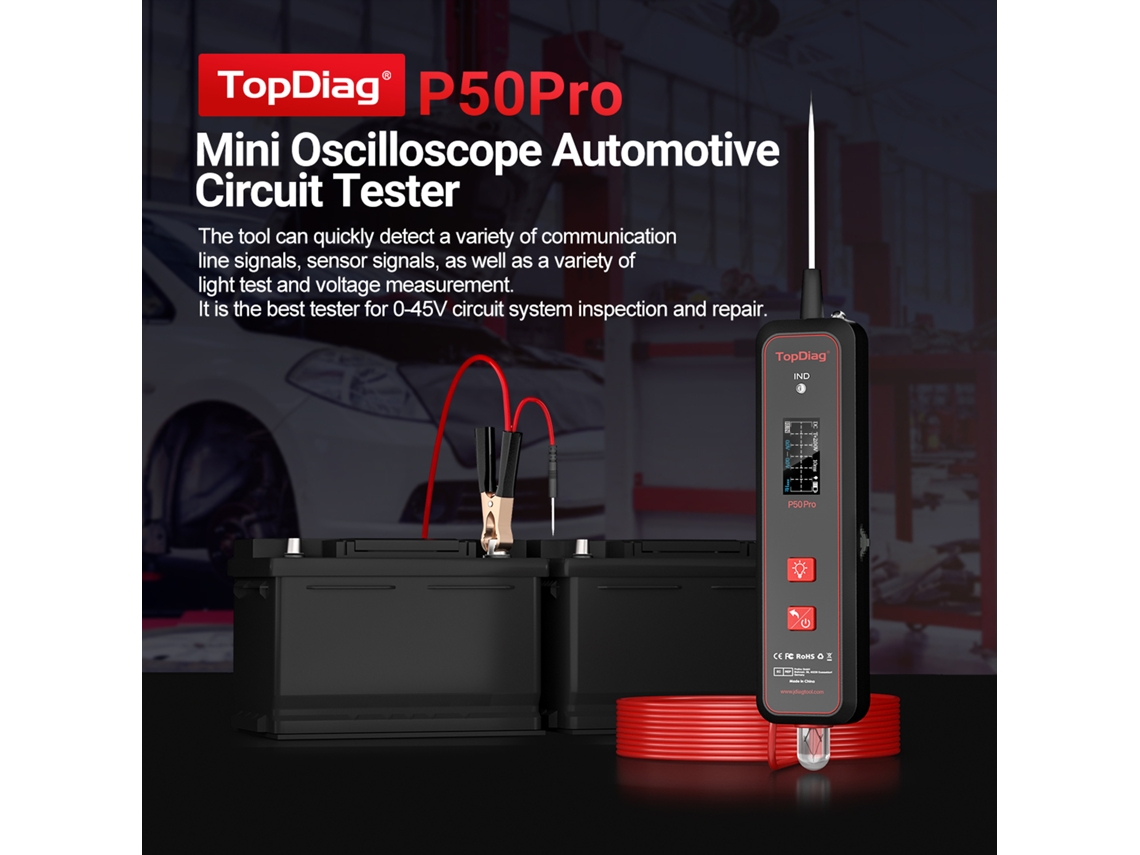 Topdiag P50pro Automotive Circuit Tester Mini Oscilloscope