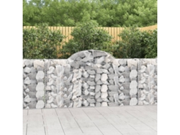 Vidaxl Cestos Gabião Arqueados 8pcs 200x30x100/120cm Ferro Galvanizado