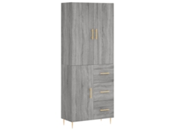 Guarda-roupa alto em madeira Sonoma Cinza, exclusivo da Maison (69,5 x 34 x 180 cm)