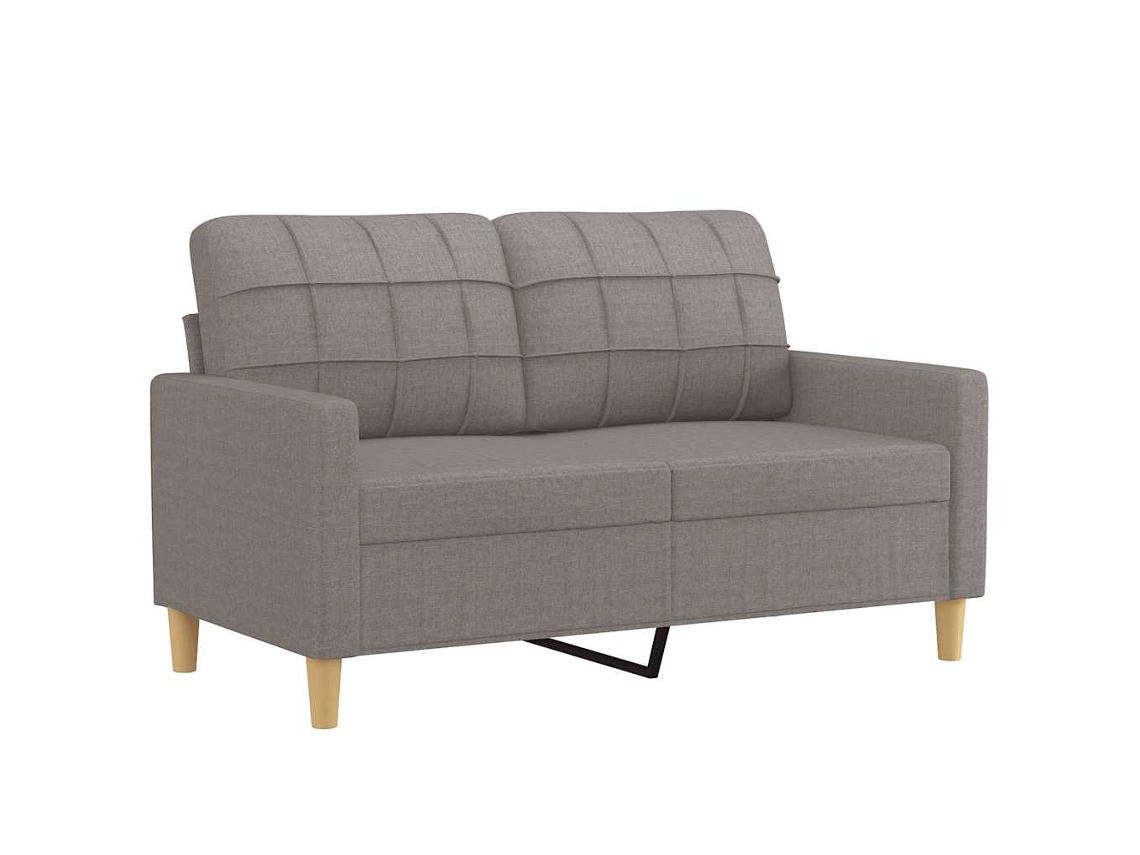 2-seater Sofa, 2-seater Sofas Vidaxl Cinzento-acastanhado Tecido (n/a)