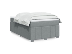 Vidaxl Cama Boxspring Com Colchão 120x190 Cm Tecido Cinzento-claro
