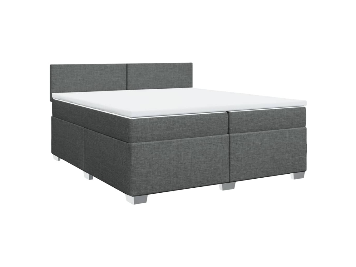 Box Spring Bed, Box Spring Beds Vidaxl Cinzeto Tecido (200 X 200 Cm)