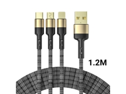 Cabo De Carregamento Múltiplo De 3 Pés 5a 3 Em 1 Usb Múltiplo Super Rápido Cabo De Carregamento Longo SUNNY SPACES