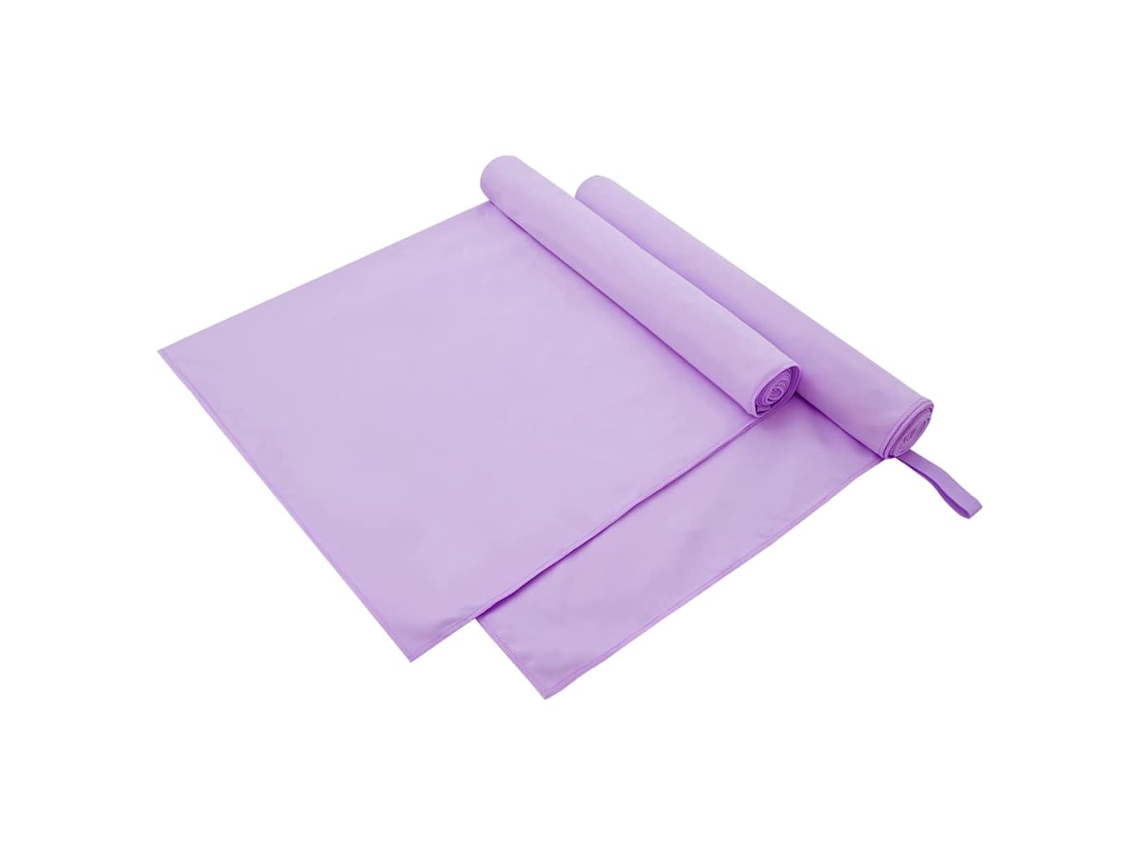 Vidaxl Toalhas Esportivas 2 Unid. Roxo 180 X 90 Cm