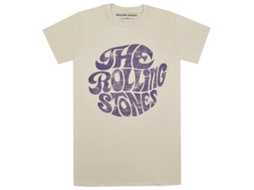 The Rolling Stones Vintage 70s Logo T-shirt Sand Unisex Adults Size:s