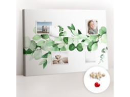 Quadro De Cortiça Com Impressão Ramo De Planta Para A Sala De Estar Espelharte (100x70 Cm)