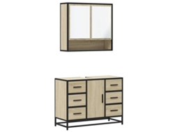Bathroom Furniture Set, Bathroom Furniture Sets Vidaxl Marrom Madeira Processada (n/a)