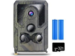 Caméra Faune Sauvage de Jeu Piste 12mp 1080p com Pilhas de Microcartes Caméra Chasse Ativa por Le SFUSHOS