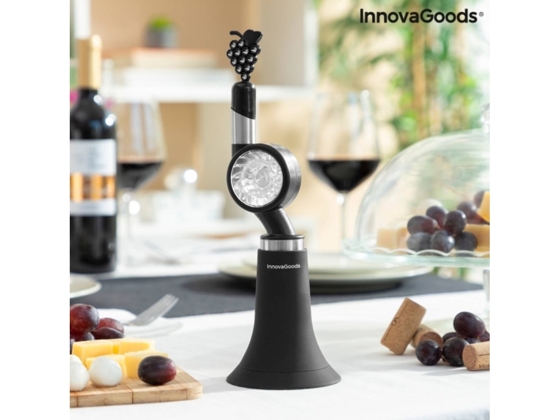 Acessórios De Vinho INNOVAGOODS Aerador De Vinho Com Moinho E Suporte De Vinho