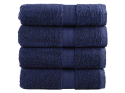 Vidaxl Toalhas Bidé Premium Solund 4pcs 30x50 Cm 600 Gsm Azul-marinho