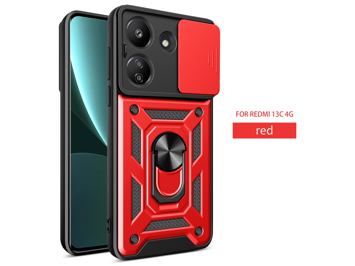 Adequado Para Capas De Celular Redmi Com Fivela Magnética Para Carro, Evitando Qvermelho shunjia Push Window - Rm Note13 Pro 5g (internacional) (fur
