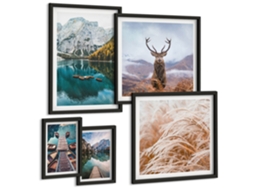 Conjunto De Pinturas Paisagens De Montanha E Beleza Da Natureza Espelharte (5 Peças)