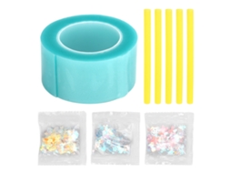 Kit Mali Nano Fita Bolhas com Canudos e Rellenos Decorativos Diy Fita Dupla Face Elastic Balões para Crianças Azul