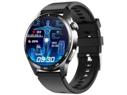 Smartwatch F400 com tela de 1,55 polegadas em silicone preto Ly Ebike