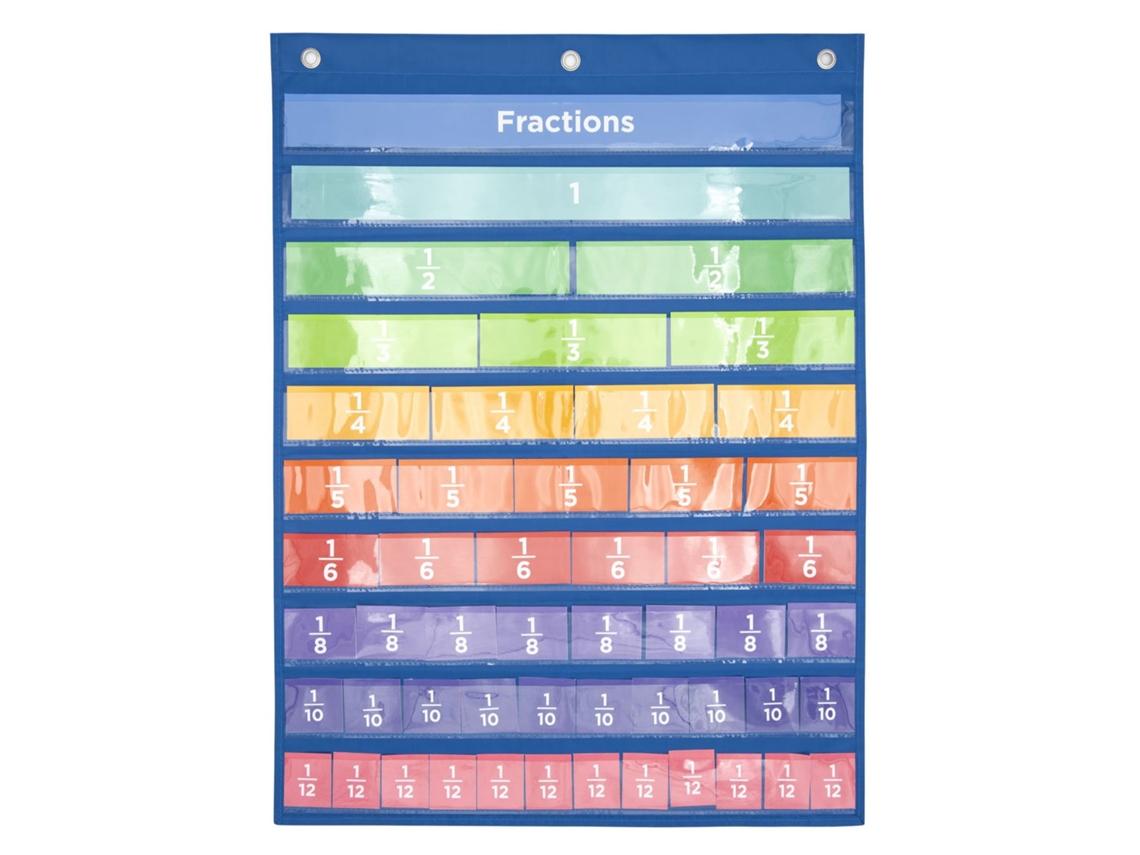 Brinquedo Educativo De Parede Com Frações E 52 Cartões De Papelão. Meli