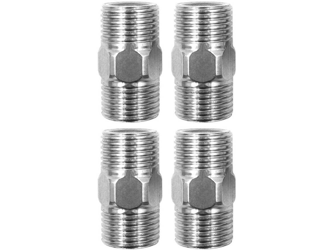 Conexão De Ducha Em Aço Inoxidável - 4 Unidades - Durável E Resistente À Corrosão - Adaptador De Chuveiro De 1/2 Polegada - Conexão Universal - Apropr