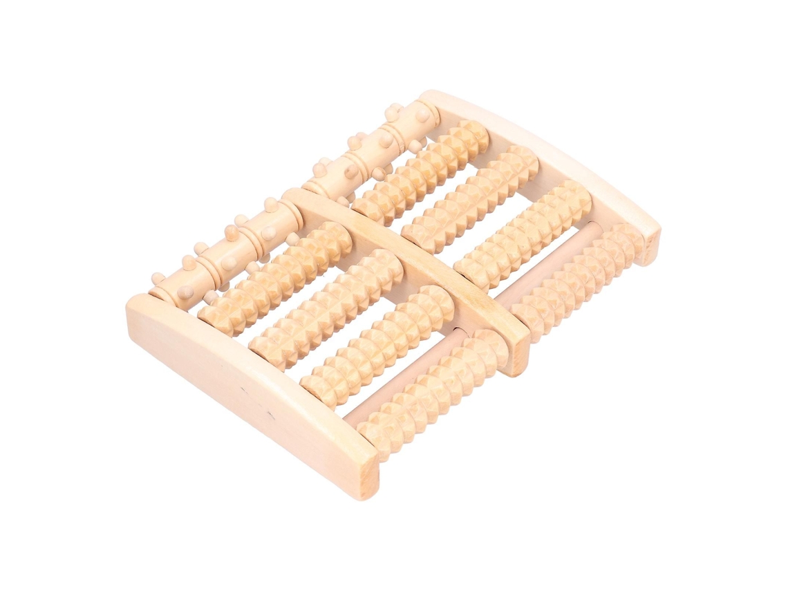 Massageador De Bambu Para Relaxamento Dos Pés, Alivia A Fadiga, Leve E Durável, Com Rolo.