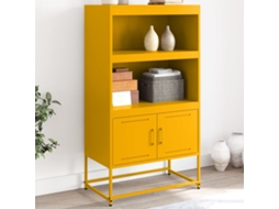 Aparador Alto 68,5x38,5x123,5 cm Acero Amarillo Mostaza