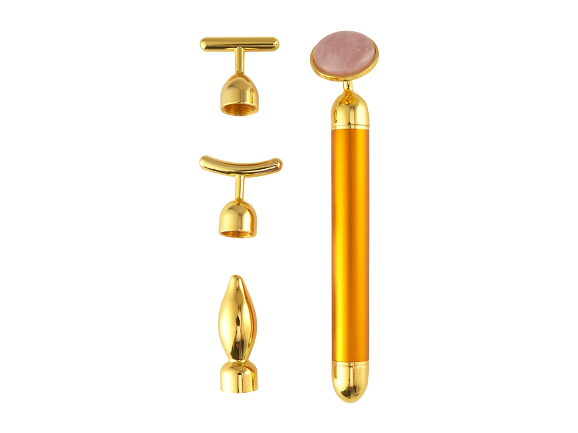 Rolo De Massagem Facial 4 Em 1, Rolo De Ouro 24k Para Massagem Facial, Massageador De Braço, Olhos E Nariz Para Rosto, Ferramenta Para Aquaforge