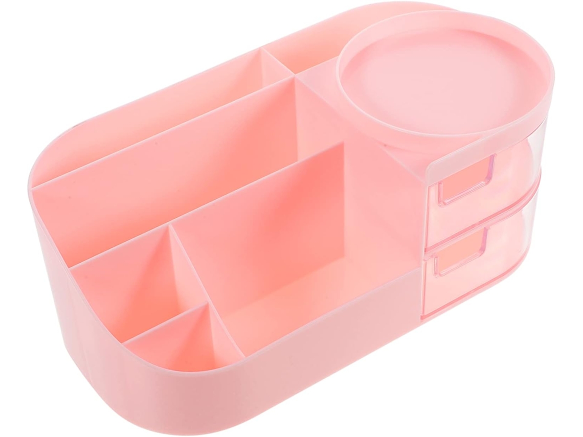 Organizador de maquiagem de mesa Slowmoose com 4 gavetas lisas e compartimento para penteadeira