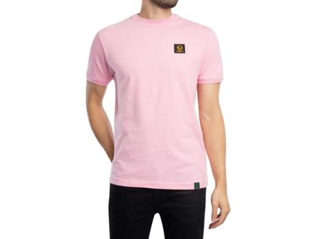 T-shirt De Homem Trojan Emblema Simples Algodão Rosa (xl)