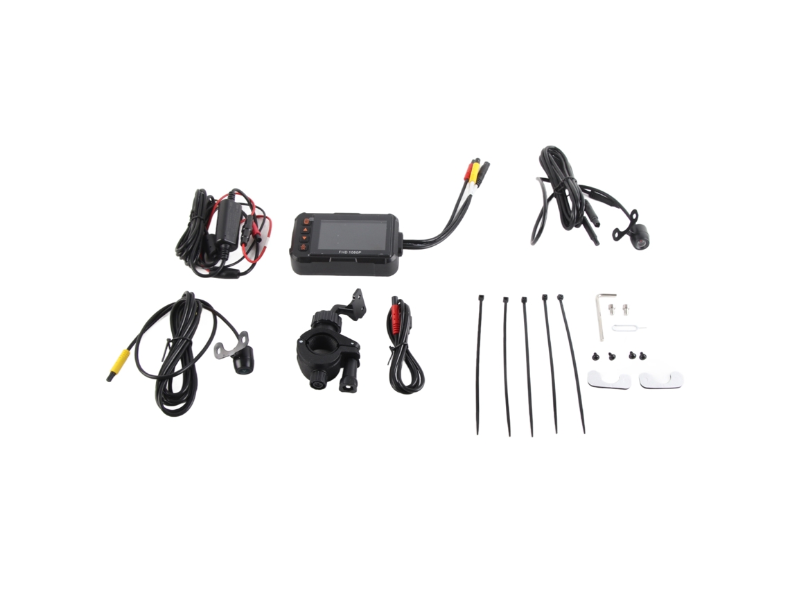 Câmera De Painel Para Motocicleta De 3 Polegadas, 1080p, Gravador De Vídeo Frontal E Traseiro, Gravação Em Loop, Sensor G, À Prova D'água