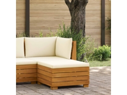 Vidaxl Pufe De Jardim Madeira Sólida De Acácia Castanho