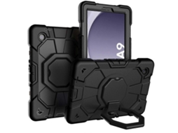 Capa Para Tablet Compatível Com Samsung Galaxy Tab A9 Com Suporte E Alça De Mão, Feita De Pc E Silicone.