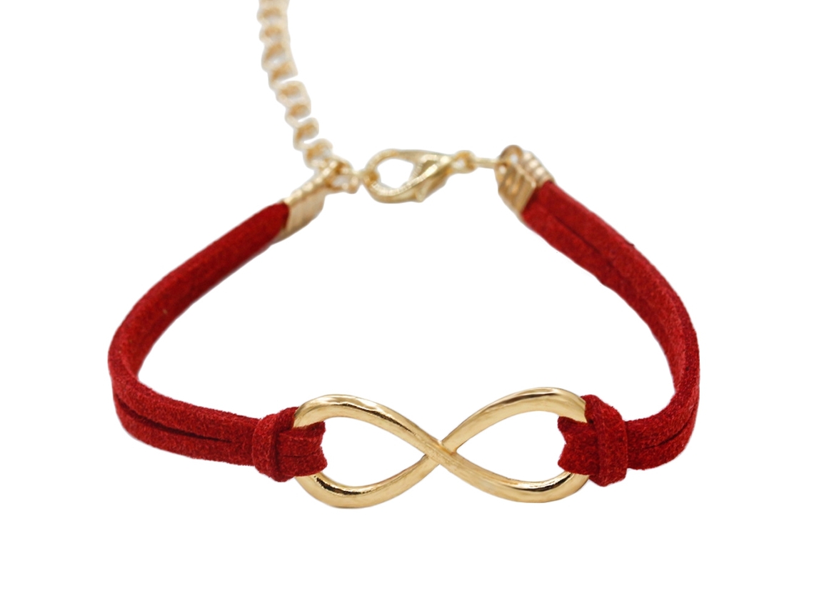 Pulseira Feminina Ligação Moda Forma De 8 Presente Vermelho Decoração