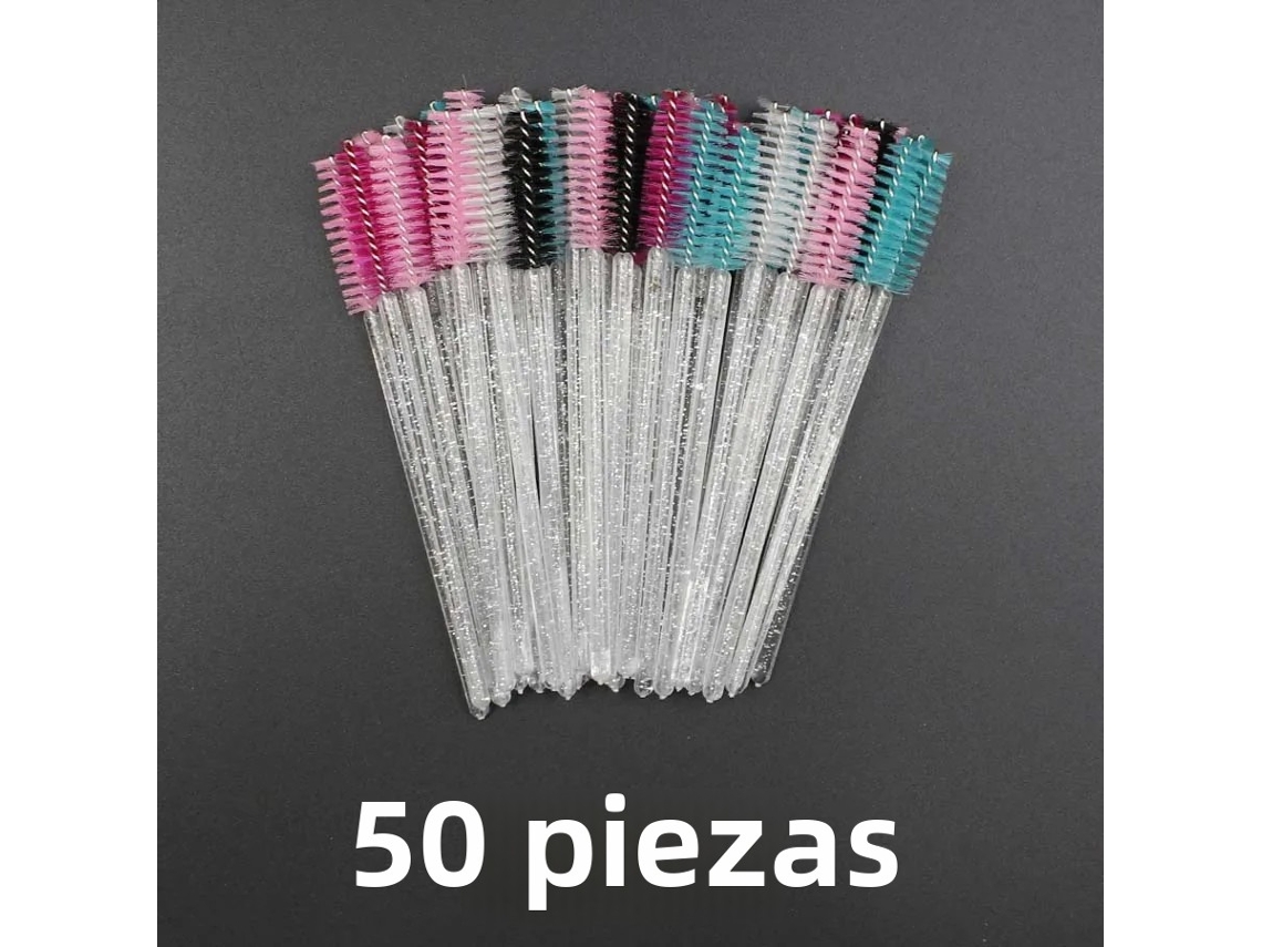 50 Pincéis Descartáveis para Sobrancelhas, Adequados para Extensões de Cílios, Rímel, Pincéis de Maquiagem, Etc. MDUG (cores Sortidas 2)