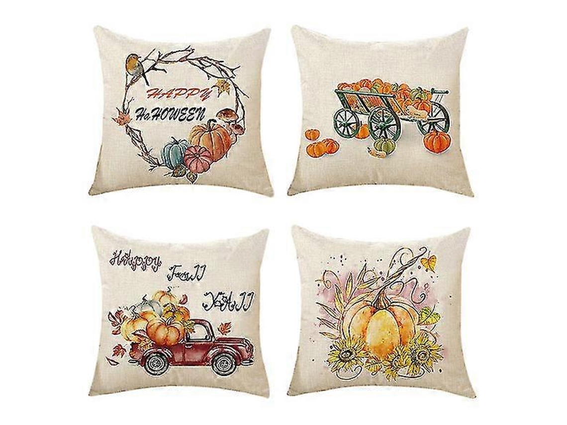 4pcs Capas De Almofada Halloween Outono Natal