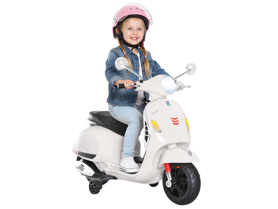 Motocicleta Elétrica 6v 3 6a, Mp3+rodas Suporte, 2 3km H, Branca
