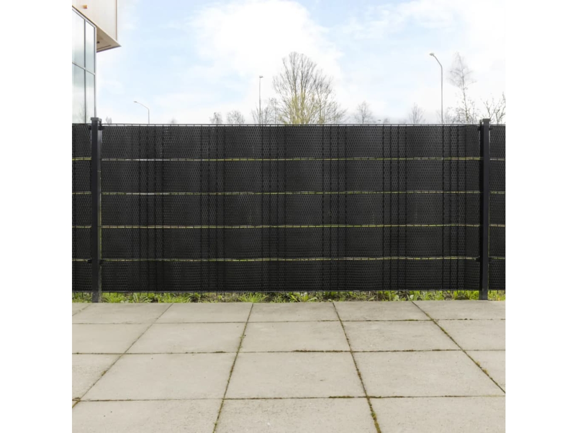 Vidaxl Telas De Varanda 10 Pcs 255x19 Cm Vime Pe Preto