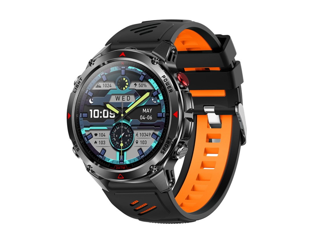 Smartwatch Chronus Gps Ecrã Ips De 1,46 Polegadas Chamadas Bluetooth Percurso De Regresso 540mah 3atm Laranja