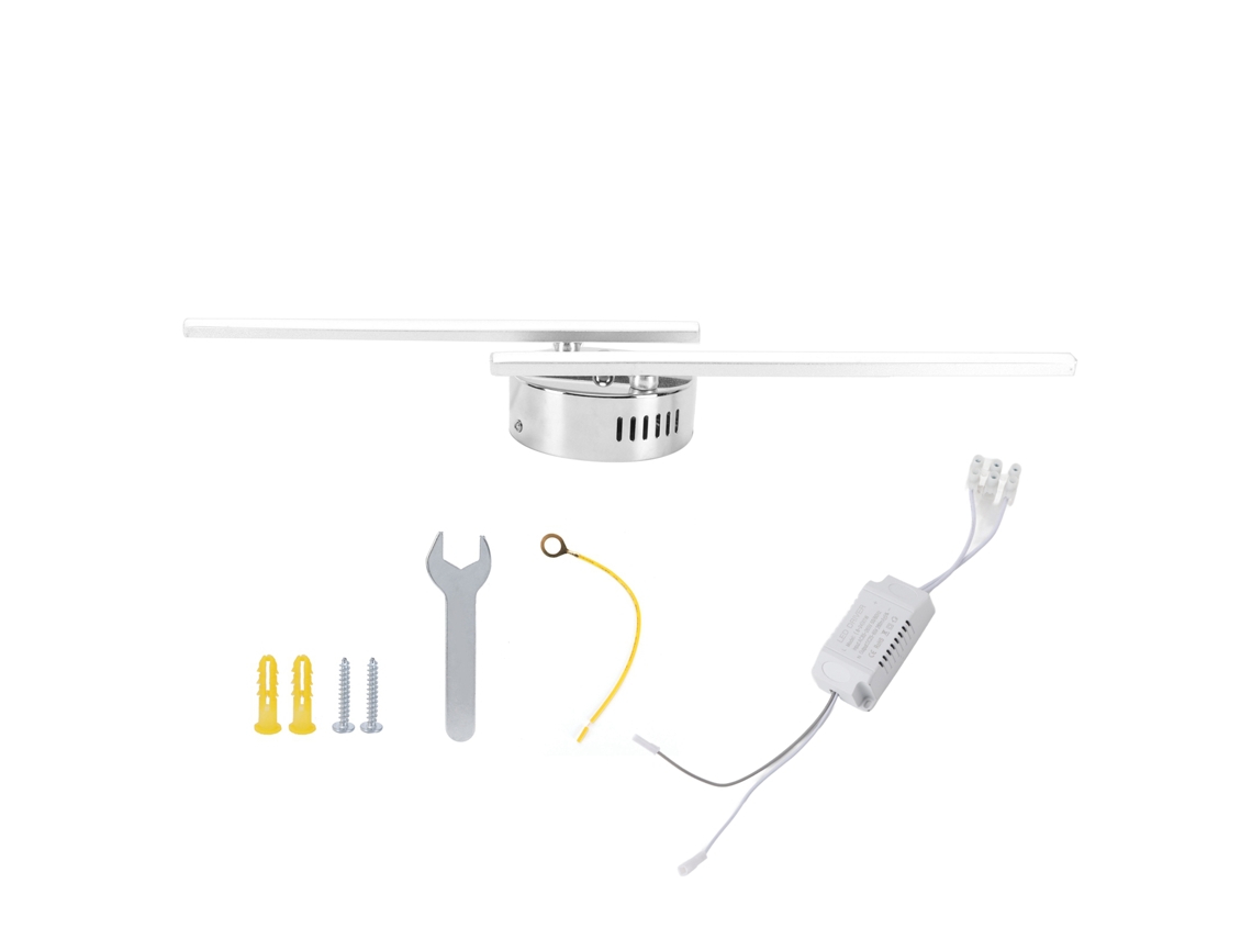 Luminária de Teto Led de 2 Faixas, 14w, 2000lm, Moderna, para Casa e Restaurante, Luz Quente CHABERLU