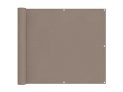 Conjunto 1 Tela De Varanda Vidaxl Castanho-acinzentado Poliéster (90 X 200 Cm)