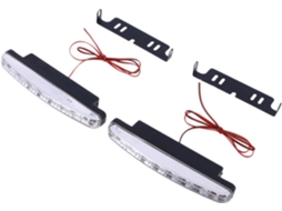 Kit Com 2 Luzes Diurnas De Led Universais Para Carros, Suporte De Montagem Incluso, Iluminação Potente Para Veículos