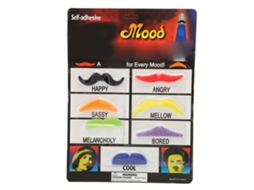 2026 Conjunto de 7 Bigodes Postiços Autoadesivos de Pelo Macio para Festas de Halloween e Fantasias Festivas