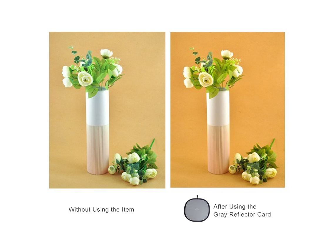 Refletor Cinza 18% E Balance Branco 30cm 12 Polegadas Dobrável Para Fotografia