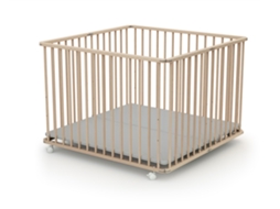 Parque Dobrável WEBABY (100 x 100 cm - Castanho)