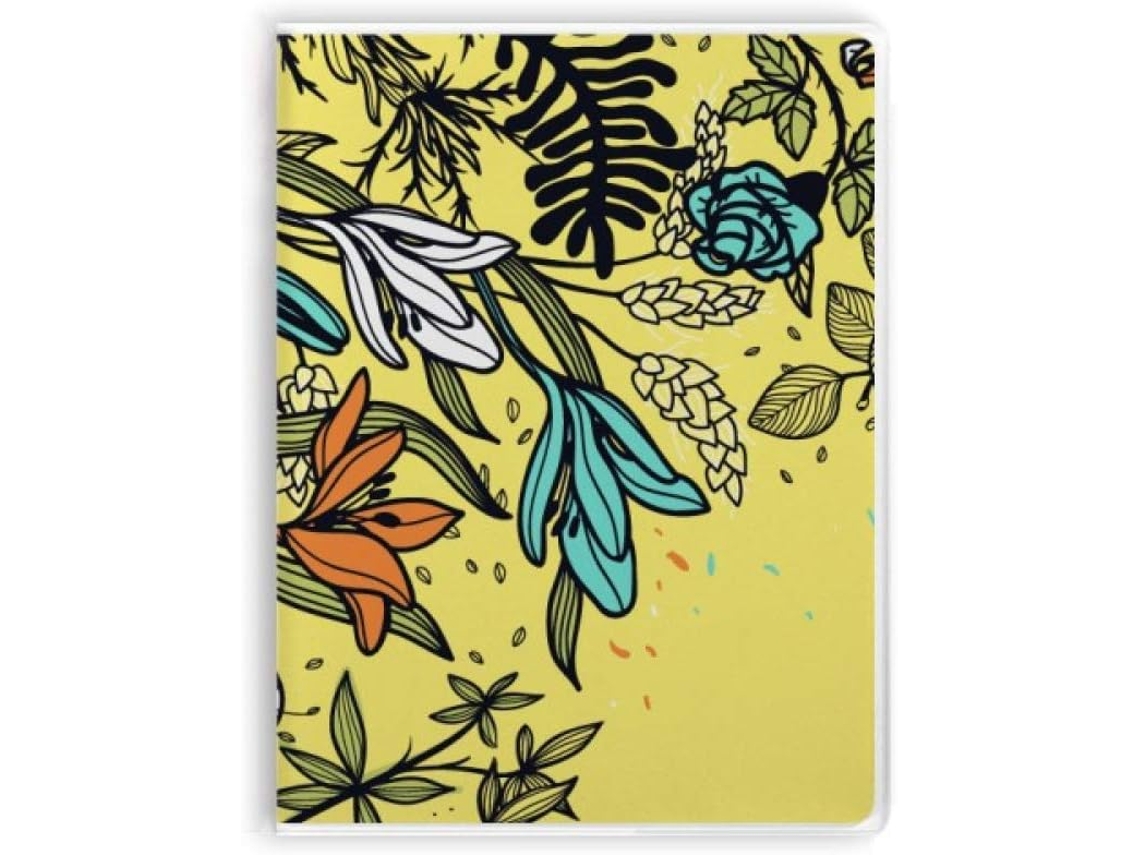 Carnet De Notas À Cobertura Sopa Motivo Flores De Lis E Plantas