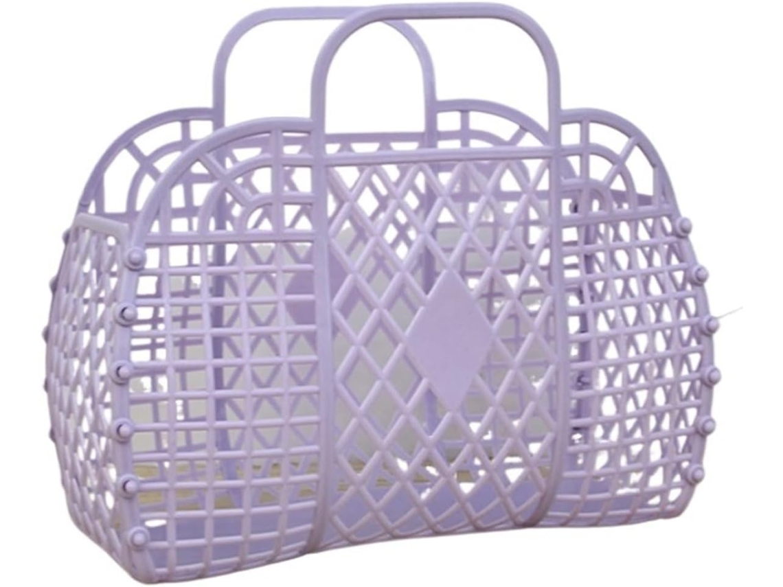 Cesto de Plástico Removível para Chuveiro com Espaço Interno para Roupas, Compras e Organização | S/MARCA