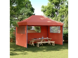 Vidaxl Tenda P/ Festas Pop-up Dobrável 3 Paredes Laterais Terracotta