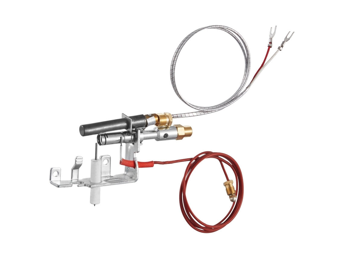 Conjunto De Ignição Para Gás De Lareira Com Termoelemento 78cm E Eletrodo - Compatível Com Diversos Modelos Tekmaquinas