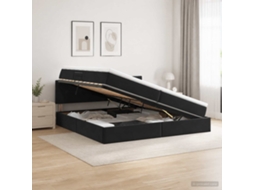 Vidaxl Cama Com Armazenamento Com Cabeceira Preto 200 X 200 Cm Veludo